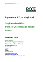 Neighbourhood Plan Business Questionnaire Results Report
